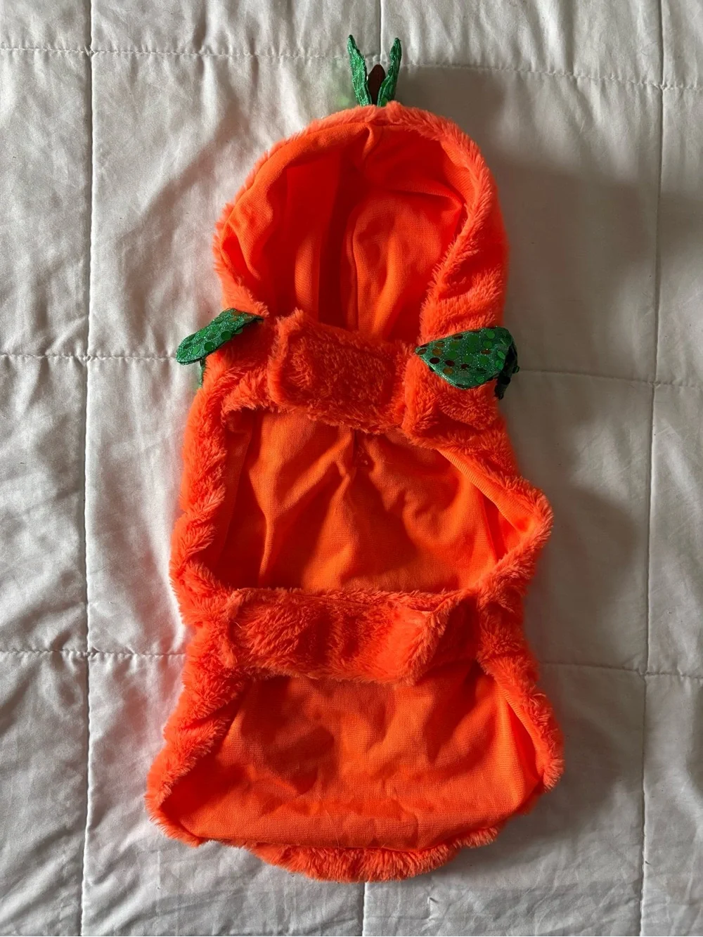 Small Dog/Large Cat Orange Pumpkin Costume w/ Velcro Straps